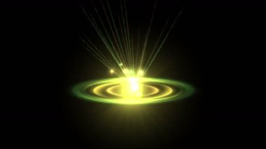 4 k soyut daire enerji başlatmak ışın lazer ışığı, girdap kanalları dalgalanma sanat parçacıklar nimbus delik yüzük havai fişek arka plan boşluk tüneller..