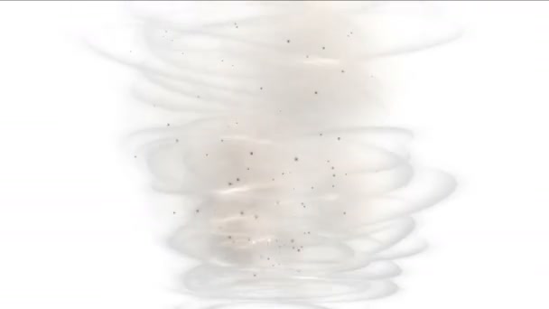 Tornade Particules Feux Artifice Fumée Énergie Rayons Laser Espace Abstrait — Video