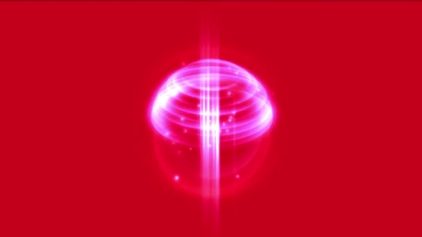 Abstract Lichtsignaal Bal Cirkelring Energie Stralen Power Technologie Tech Wetenschap — Stockvideo