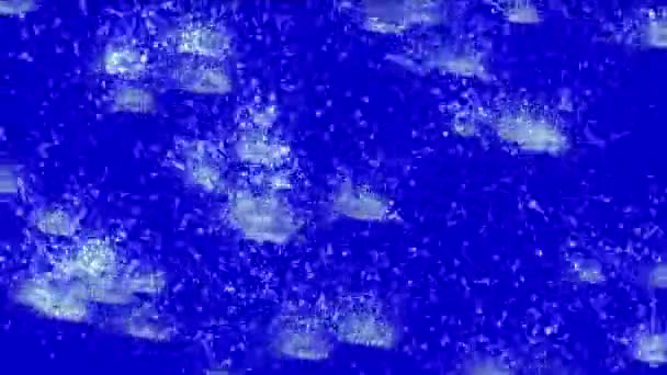 Spritzwasser Geysir Wassertropfen Regentropfen Flüssige Wellen Regnerische Regenpartikel Hintergrund — Stockvideo