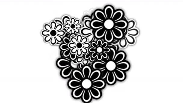 4k Wild daisy flower petals,spring plant bloom,romance love wedding background. — Stock Video