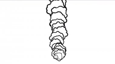 4 k Fireworks duman, kirliliği hava gazı, volkanik çıkmamış yanık kaza arka plan.