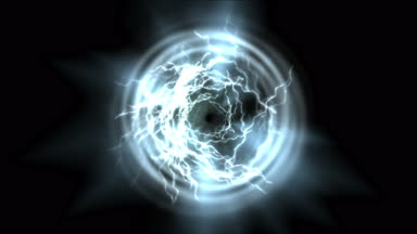 4 k soyut enerji sihirli Top Enerji Tüneli, yıldırım manyetik parçacıklar havai fişek arka plan.