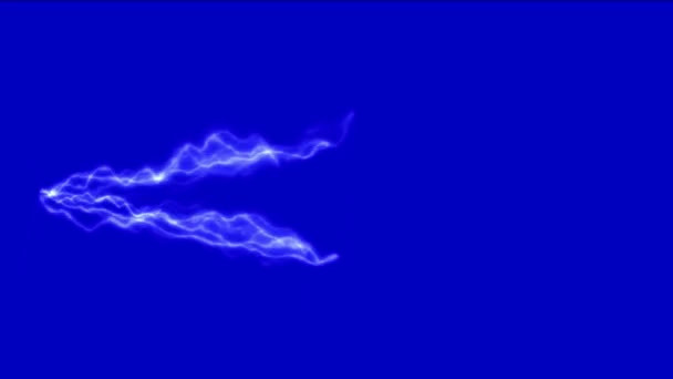 Paprsky Částic Laserové Ohňostroje Vojenské Rakety Blesk Magnetické Pole Zelené — Stock video