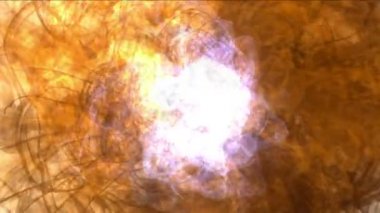 4 k patlama magma enerji, soyut bulutlar sis sıçrama duman, yangın alanı gaz Buhar havai fişek parçacıklar arka plan.