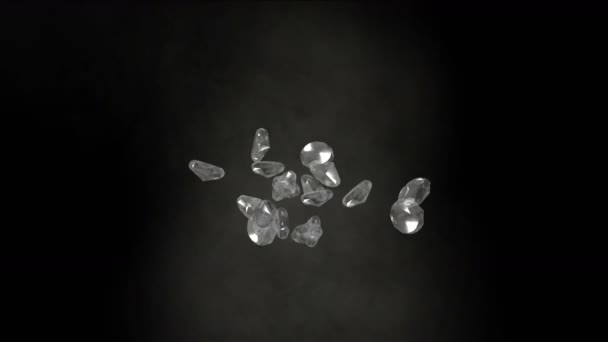 4 k Gems diamanten sieraden kristal edelstenen, rijk mineralen rijkdom geld. — Stockvideo