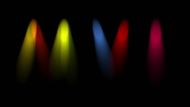 Rayons Abstraits Lumière Art Scène Espace Éclairage Aurora Particules Feux — Video