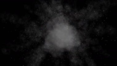 4 k havai fişek patlama duman duman parçacıklar arka plan.