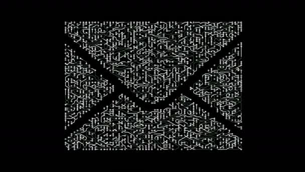 Futuristic Circuit Board Moving Electrons Shaped Email Symbol Electronic Connections — Stock Video