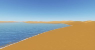 4 k çöl kumulları ve Mavi Göl.