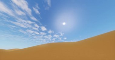 4k çöl üzerinde uçan bulut ve kum tepeleri menderes.