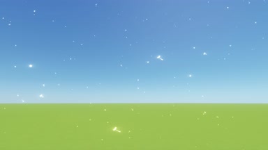 4k orta havada yüzer karahindiba tohum üflenir, mavi gökyüzü ve otlak.