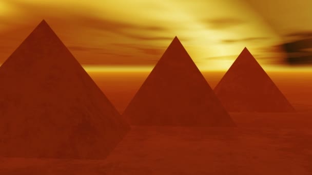 Хронометраж Знаменитой Пирамиды Египте Ночью — стоковое видео
