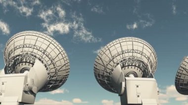 4 k uydu yemekleri alacakaranlıkta, çok büyük radyo Gözlemevleri, askeri Radar, uzay araştırmaları.