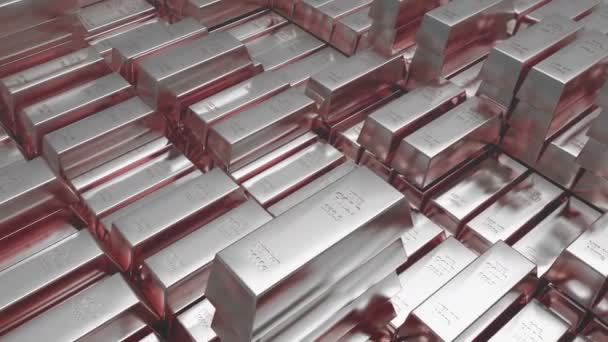 Χρυσό Bullion Gold Μπαρ Δημοσίου Πλούτου Πλινθώματος Πολυτελή Αγαθά Οικονομικών — Αρχείο Βίντεο