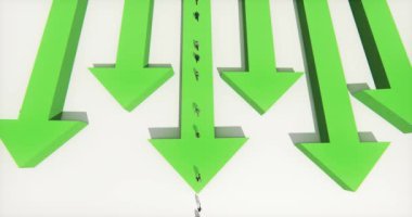 3d oku yürüyüş 4 k iş adamları.