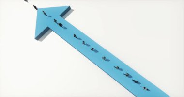 3d oku yürüyüş 4 k iş adamları.