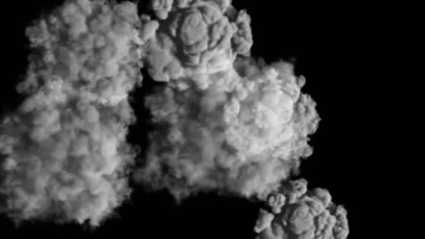 Abstracte Rook Krachtige Gas Wolk Power Smog Vuurwerk Stoom Energie — Stockvideo