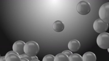 4k 3d top küre alanı boncuk takı inci parçacık tasarım teknoloji sanat arka plan.
