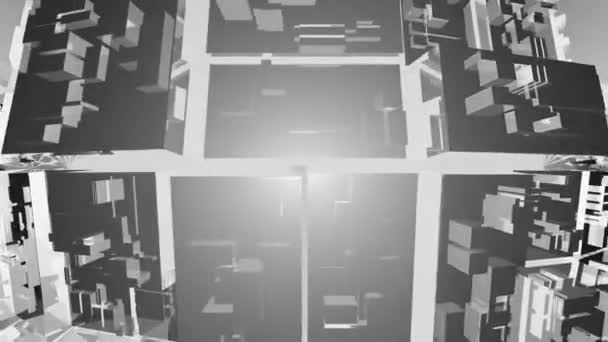 抽象科学フィクション ハイテク ボール 透明なガラス結晶マトリックス背景 — ストック動画