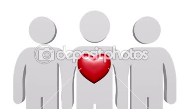 4k kırmızı 3d kalp insanlar sembolü ile yendi..