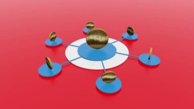 4 k dönen Bitcoin-Bit sikke Btc.Internet sanal para.