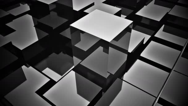 4k, abstrait 3d cubes en métal animation fond .