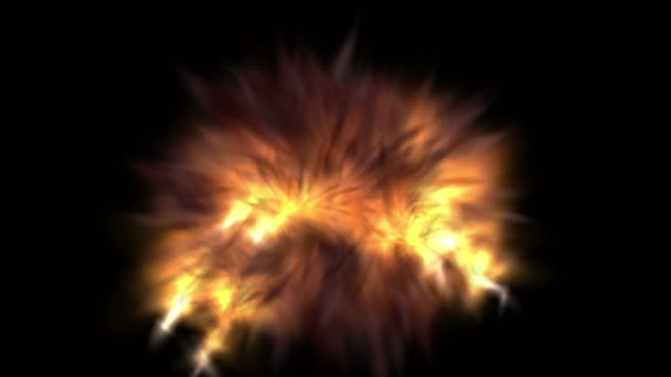 Enorme Explosão Grupo Mísseis Lançados Golpe Militar Erupção Fogo Fluxo — Vídeo de Stock