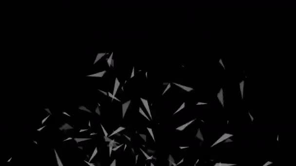 Падаючий Фрагмент Випадковий Удар Слідів Фону Пошкоджений Тріснутий Скляний Фон — стокове відео