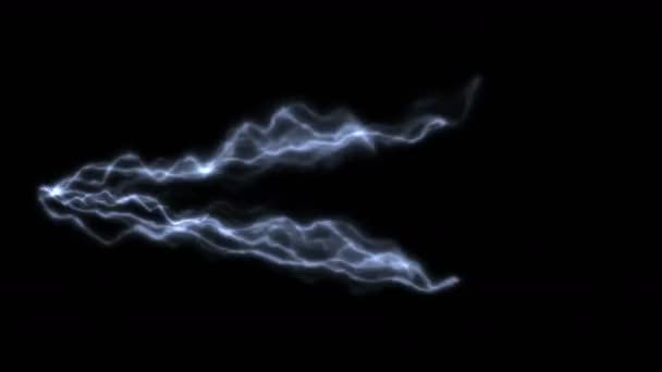 粒子光線レーザー花火 軍事ミサイル 雷磁場 緑色光線レーザー エネルギーの抽象的な背景 — ストック動画