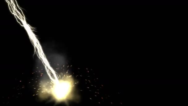 Лучей Лазерное Оружие Молниеносная Магнитная Энергия Сварочный Фон — стоковое видео