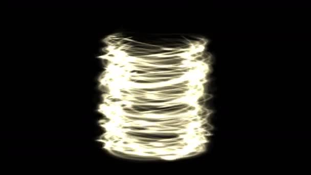 Partícula Campo Tornado Energía Círculo Hélice Abstracta Rayos Aurora Láser — Vídeos de Stock