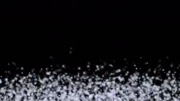 Płatki Śniegu Wybuchem Cząsteczek Śnieg Fajerwerki Tło Kurz Zabrudzenia Kropki — Wideo stockowe