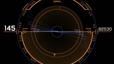 4 k Radar Gps sinyali teknoloji perde göstermek, gelecekteki bilim bilim-kurgu veri bilgisayar oyun gezinti Pano teknoloji arayüzü arka plan.