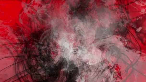 抽象飞溅油墨点 涂鸦云隧道雾烟空间 气体蒸汽烟花粒子背景 — 图库视频影像