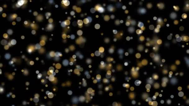 4 k abstrakt fyrverkerier ljus prickar bakgrund, bubbla partiklar, bakteriesporer. — Stockvideo