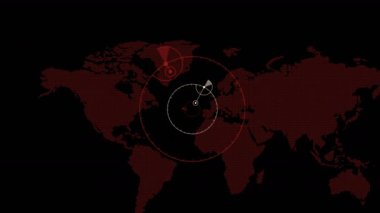 4 k küresel Gps veri earth harita askeri radar Gps navigasyon arayüzü tespit.