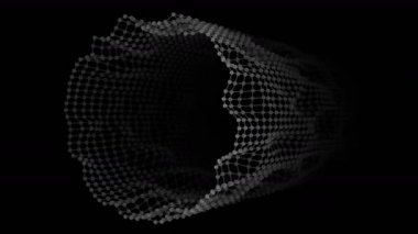 4 k 3d soyut metal boru hattı kılavuz, 3d baskı teknolojisi, nanometre malzeme.