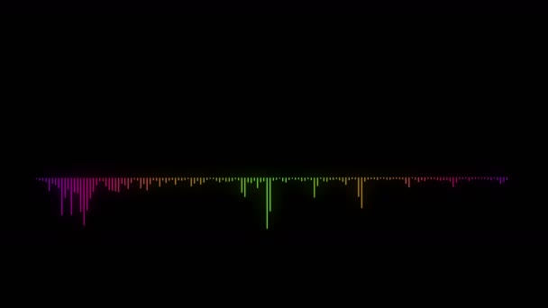 4 k muzyka rytm grahic, korektor dźwięku, wykorzystanie symulacji blask widma dźwięku dla m — Wideo stockowe