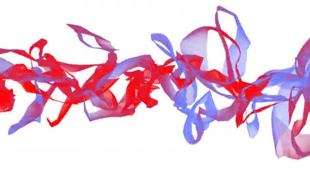 4 k は流れる創造的なワイヤー メッシュ scifi アート ライン リボン織り抽象的な背景 — ストック動画