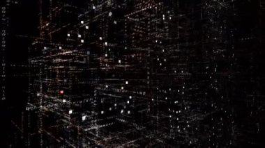 4 k AI, Matrix stil ikili kod, matris bir basamak sıfırdan değiştirme.