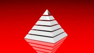 4k Piramit üçgeni geometri tasarım elemanı soyut nesne gizem arkaplanı.