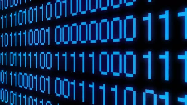 4k The Matrix style binary code,Matrix of changing from zero to one digits. — Stock Video