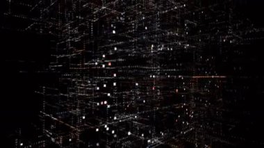 4 k Btc sembolü. Cripto para birimi bitcoin. Matris stil ikili bilgisayar kodu.