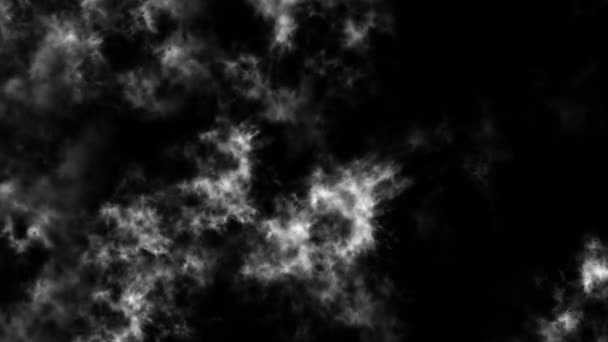 4k Energía de humo de humo de partículas de gas de fuegos artificiales, niebla de gérmenes de virus de fondo — Vídeo de stock