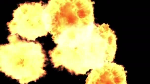 Fond brûlant de feu chaud 4k, énergie de puissance de fumée de particule d'explosion de feu d'artifice . — Video