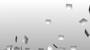 4k Soyut 3d kağıt kartları parçaları dosyaları uzay partikül tasarım sanat arka plan.