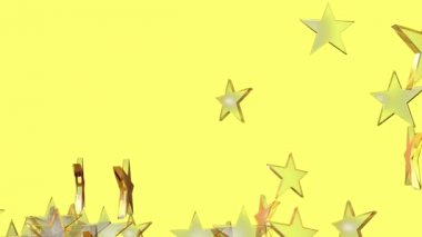 4 k 3d beş köşeli yıldız uzay partikül tasarım sanat sembol arka plan.