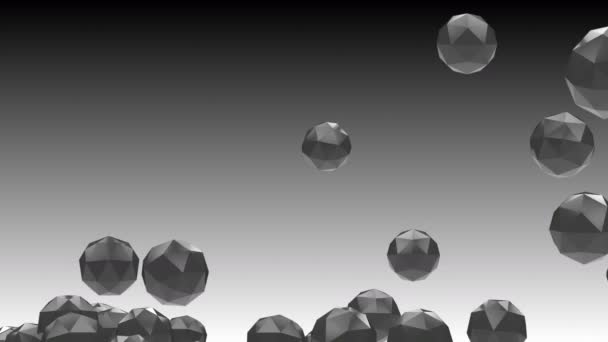 Abstracte Veelvlak Dodecaëder Ruimte Diamanten Kristallen Deeltjes Ontwerp Kunst Technologie — Stockvideo