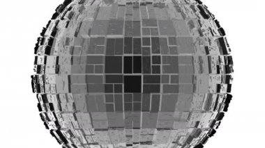 4 k soyut bilim kurgu teknoloji top, şeffaf cam kristal matris arka plan.